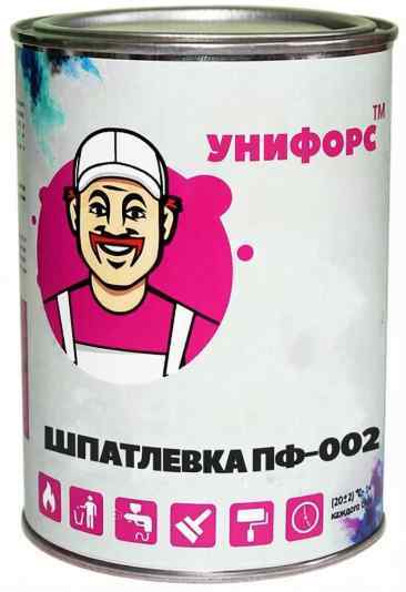 Шпатлёвка ПФ-002 производителя Унифорс